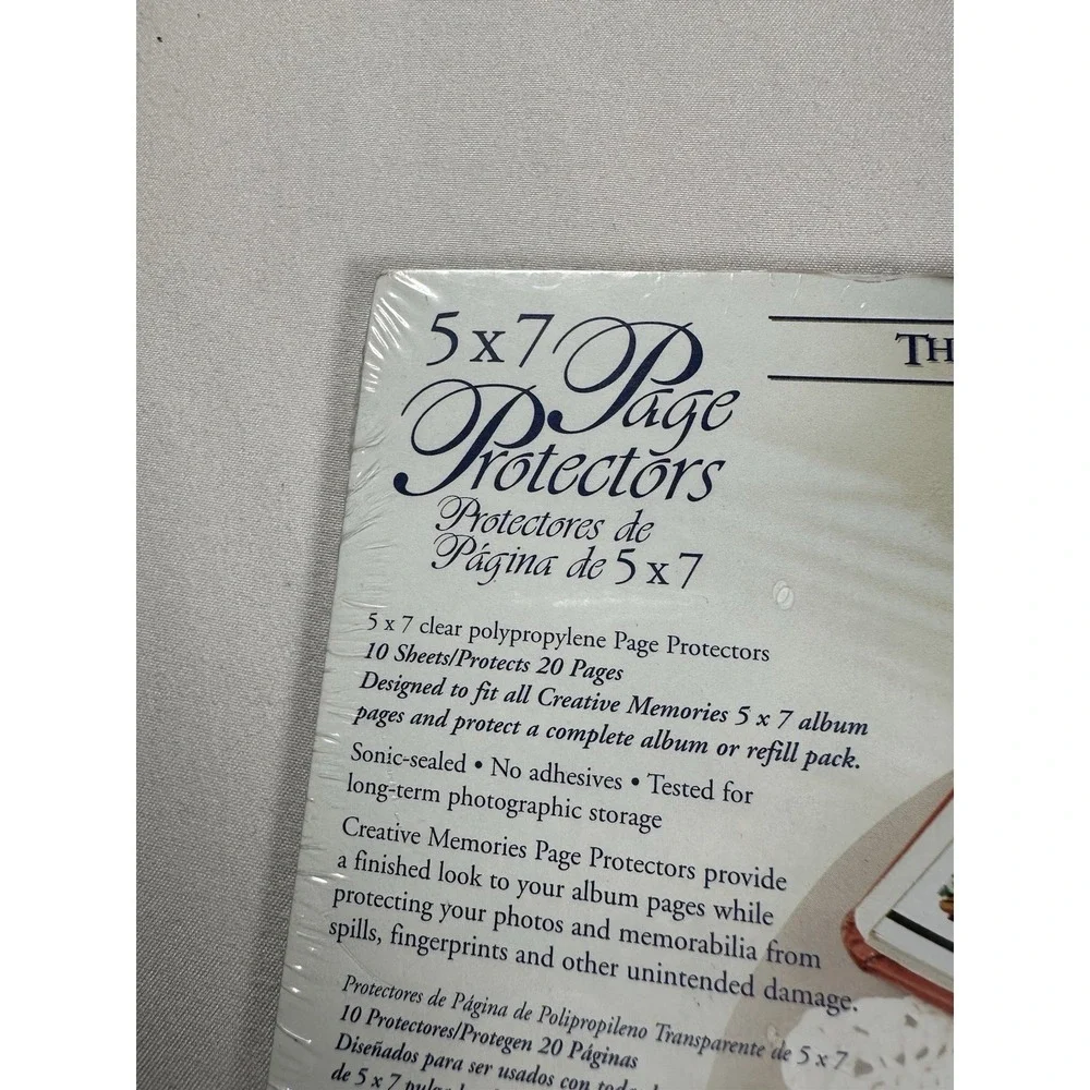 New: CreativeMemories 5x7 Scrapbook Page Protectors 10 sheets/protects 20 pages